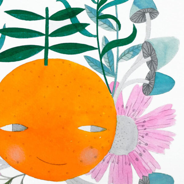 poster with orange and flowers - Image 2