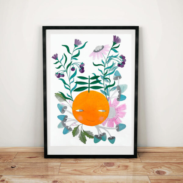 poster with orange and flowers - Image 3